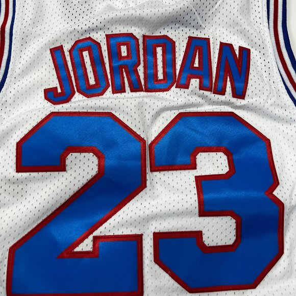 Michael Jordan Tune Squad Space Jam Toon Jersey Mens Small White Basketball #23 - Picture 6 of 8